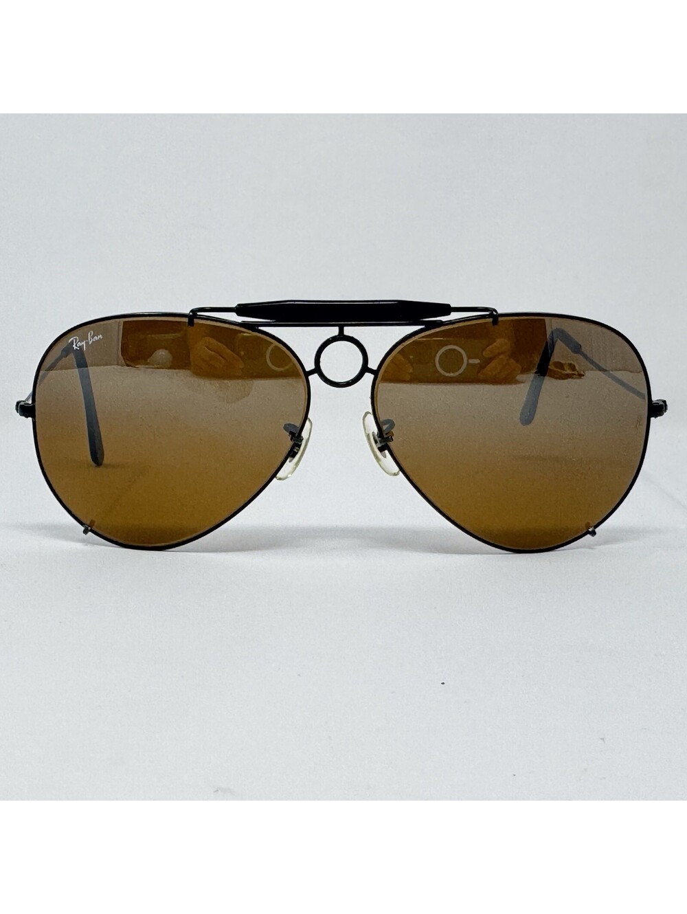 Vintage B&L Ray-Ban Shooter Black Amber Sunglasses 65-14-130 USA